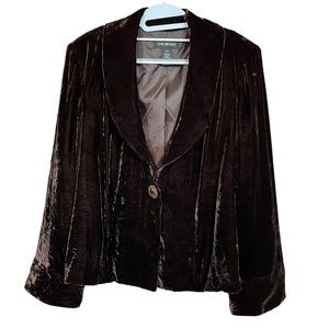 Lane Bryant Women's Black Velvet Jacket